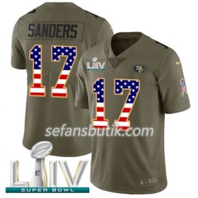 San Francisco 49ers Tröjor Emmanuel Sanders 17 Nike 2018 Salute To Service USA Flag 2020 Super Bowl LIV - Herr